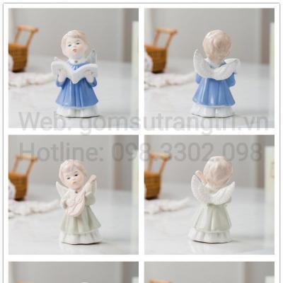 BỘ 3 TƯỢNG SỨ CHÂU ÂU CAO CẤP